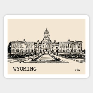 Wyoming State USA Sticker